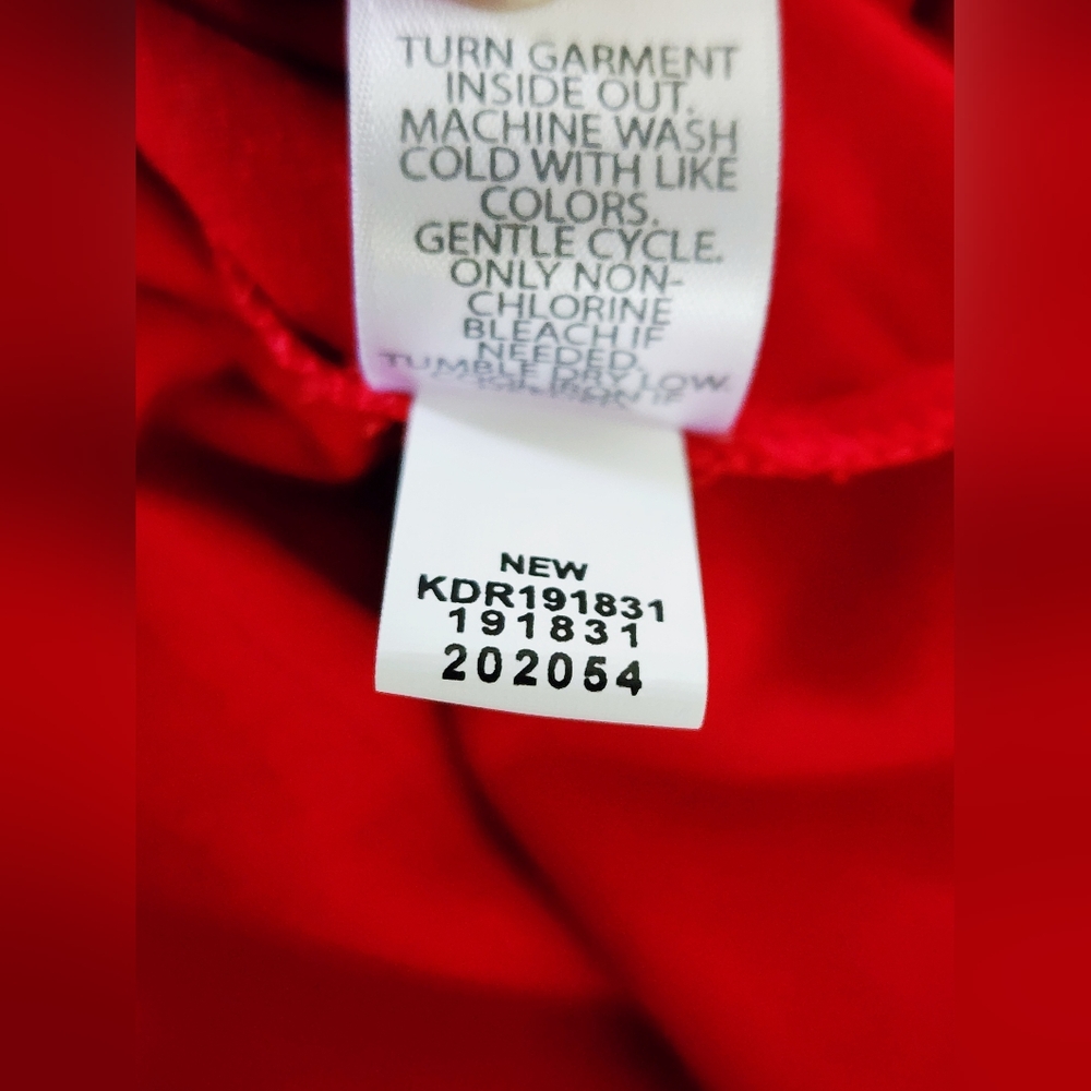 J JILL | Wearever Jersey Knit Dress | Pleated Back A-Line | Scarlet Red | XS - Picture 7 of 8